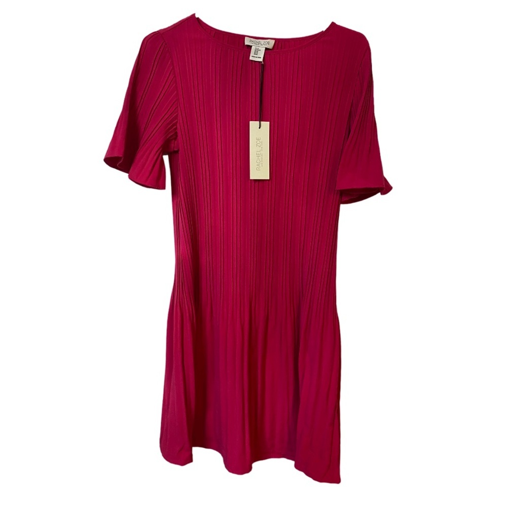 NWT Rachel Zoe pleated bright pink dress or can be long top size M​